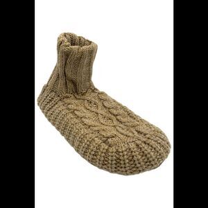 MUK LUKS Men's Cable Boot Slipper Tan - Narrow